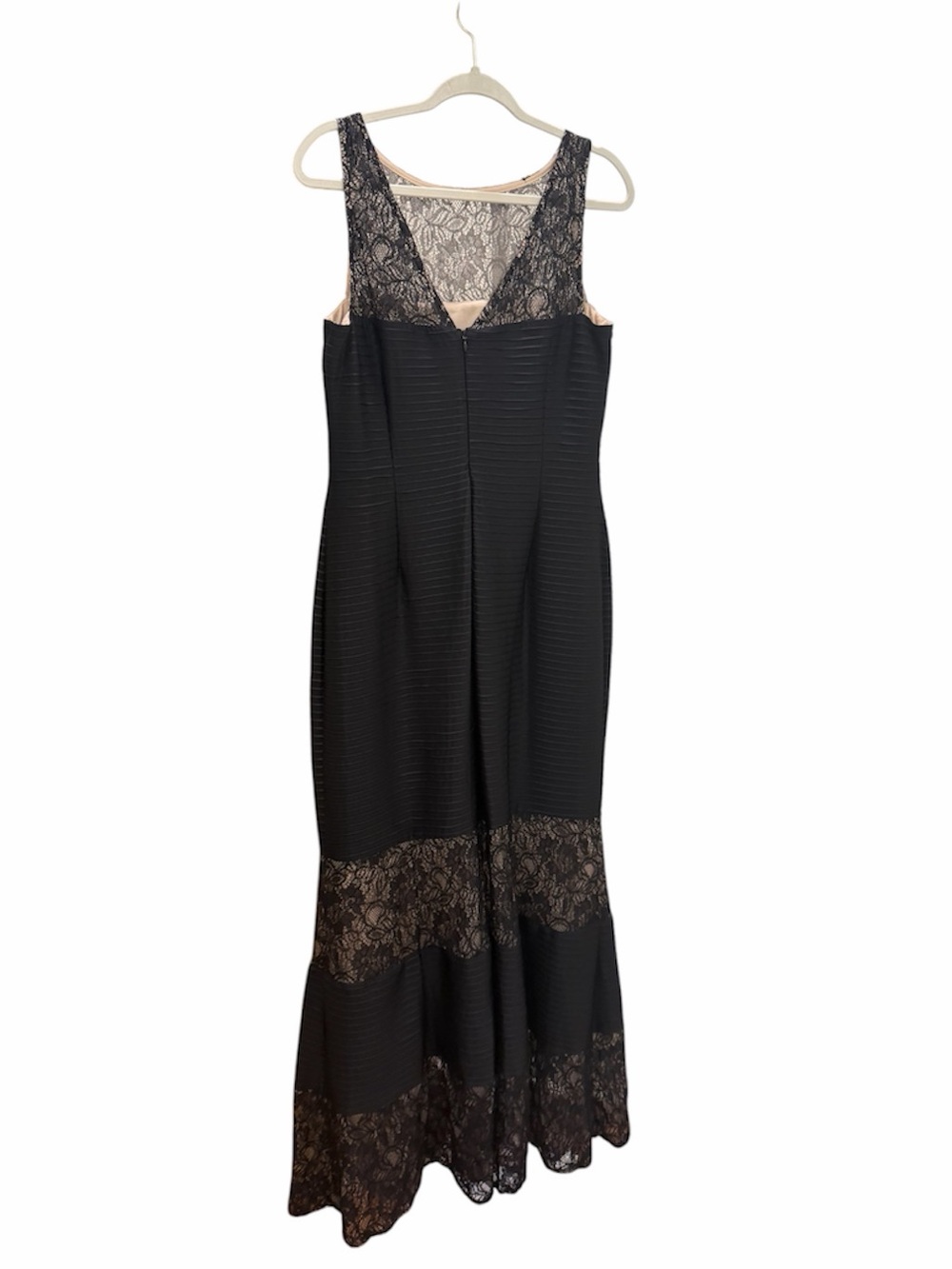 London Times Black Lace Illusion Gown size 12 - Picture 3 of 7